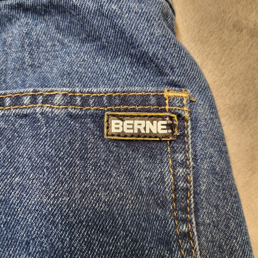Berne Jeans Jeans Mens 40x32 Blue Medium Wash Straight Relaxed Denim Pockets - Picture 4 of 9